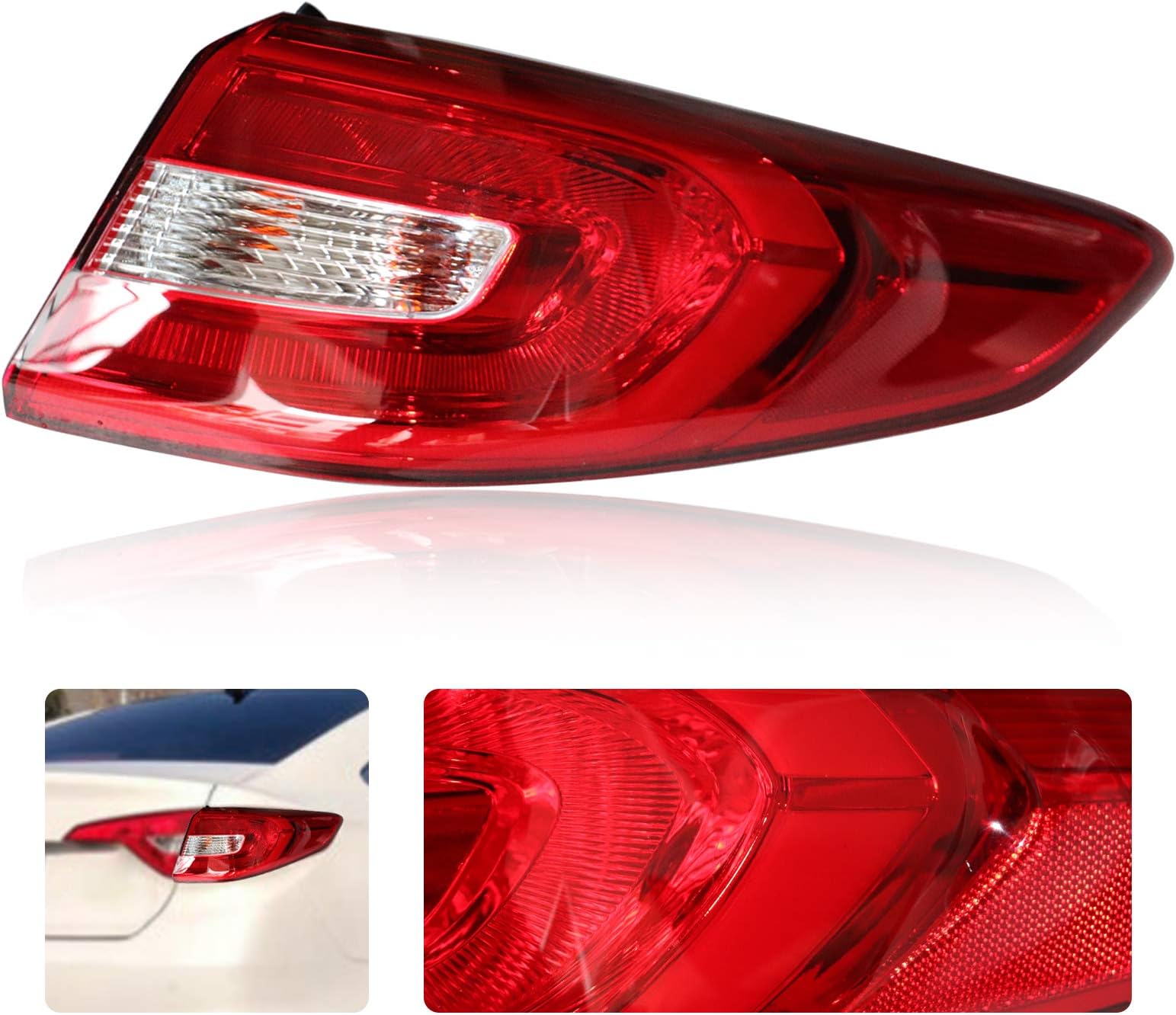 TBVECHI Right Tail Light, Right passenger Side Rear Tail Light Fit for 2015 2016 2017 Hyundai Sonata Outer Lamp