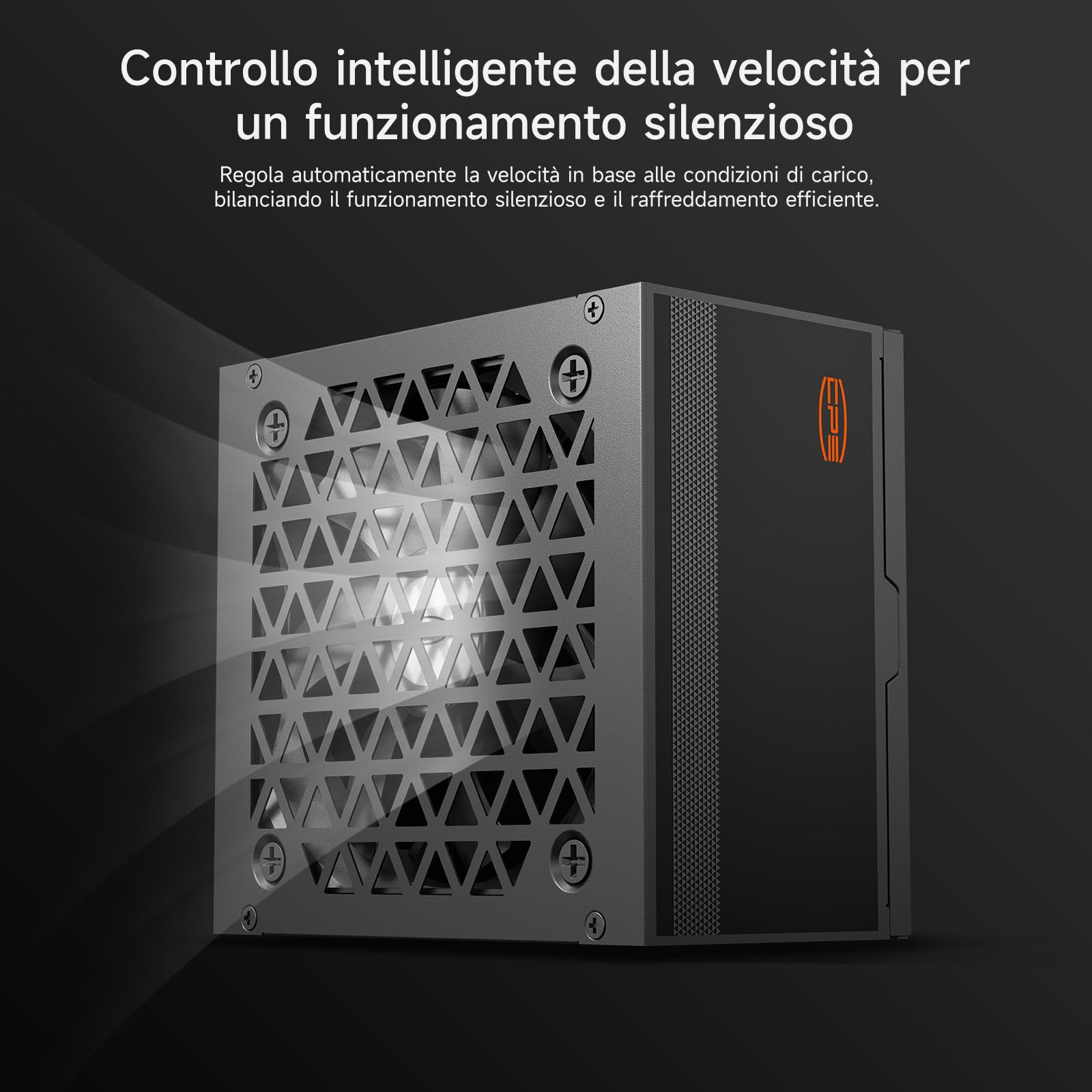 PCCOOLER CPS YK650H, Alimentatore ATX 650W - Certificazione 80 PLUS Bronze - Basso Rumore - Cavo Piatto con Rilievo - Non Modulare