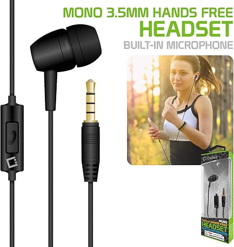 Miniatura 2 de Pro Mono - Auriculares manos libres compatibles con tu Xiaomi Redmi Note 11 Pro+ 5G con micrófono integrado y audio seguro nítido (cable de 0.138in