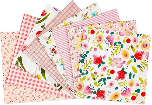 Miniatura 72 de Fat Quarters - Paquete de 7 piezas de 100% algodón de 19.69 x 19.69 pulgadas (19.7 x 19.7 in), precortadas de tela para acolchar de retazos, costura