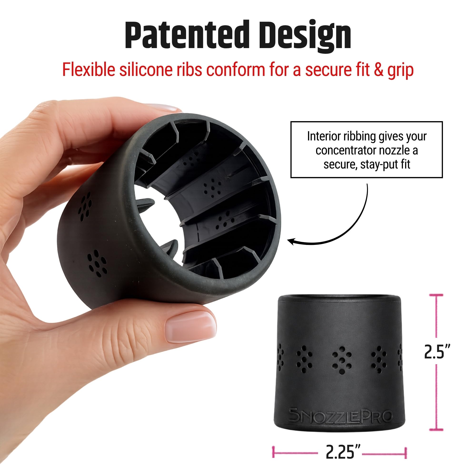 SnozzlePro Universal Hair Dryer Attachment Adapter for Concentrator Nozzles - Patented No-Slip Design - Fits Most Standard Blow Dryers 1.5- 2.25 product thumbnail 5