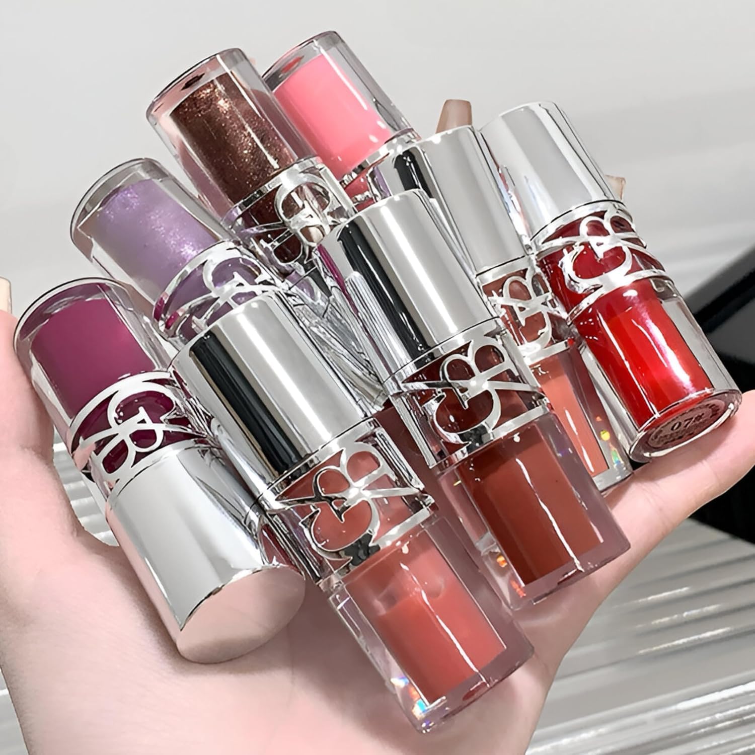 Gege Bear High Shine Lip Gloss | Watery Glass Lips Effect | Shimmer & Gloss Shades | Glassy Lips Look | Instant Shine | Fuller, Supple & Plump | Luxury Glossy with Rich Color & Hydration | Sheer Coverage | Cute Flavored Mini Lip Gloss for Women (06# Brown Jelly, 2g)-image-12