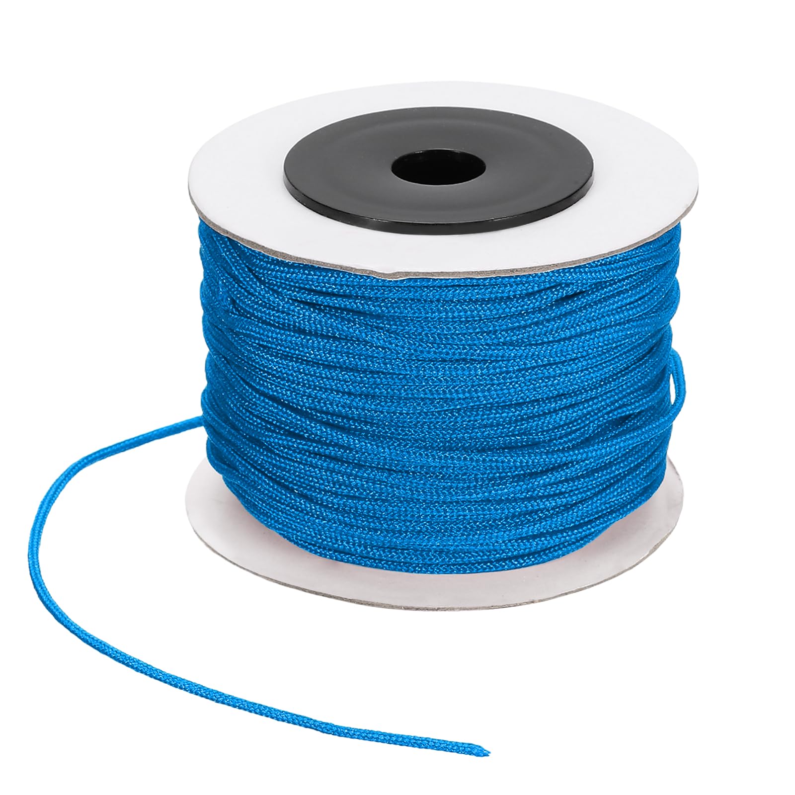 PATIKIL 44 Yard Nylon String for Bracelets, 1.5 mm Nylon Rope Cord Braided Ornament Lanyard Thread Universal Blinds Pull Strings for DIY Craft Bead Bracelet Making, Blue