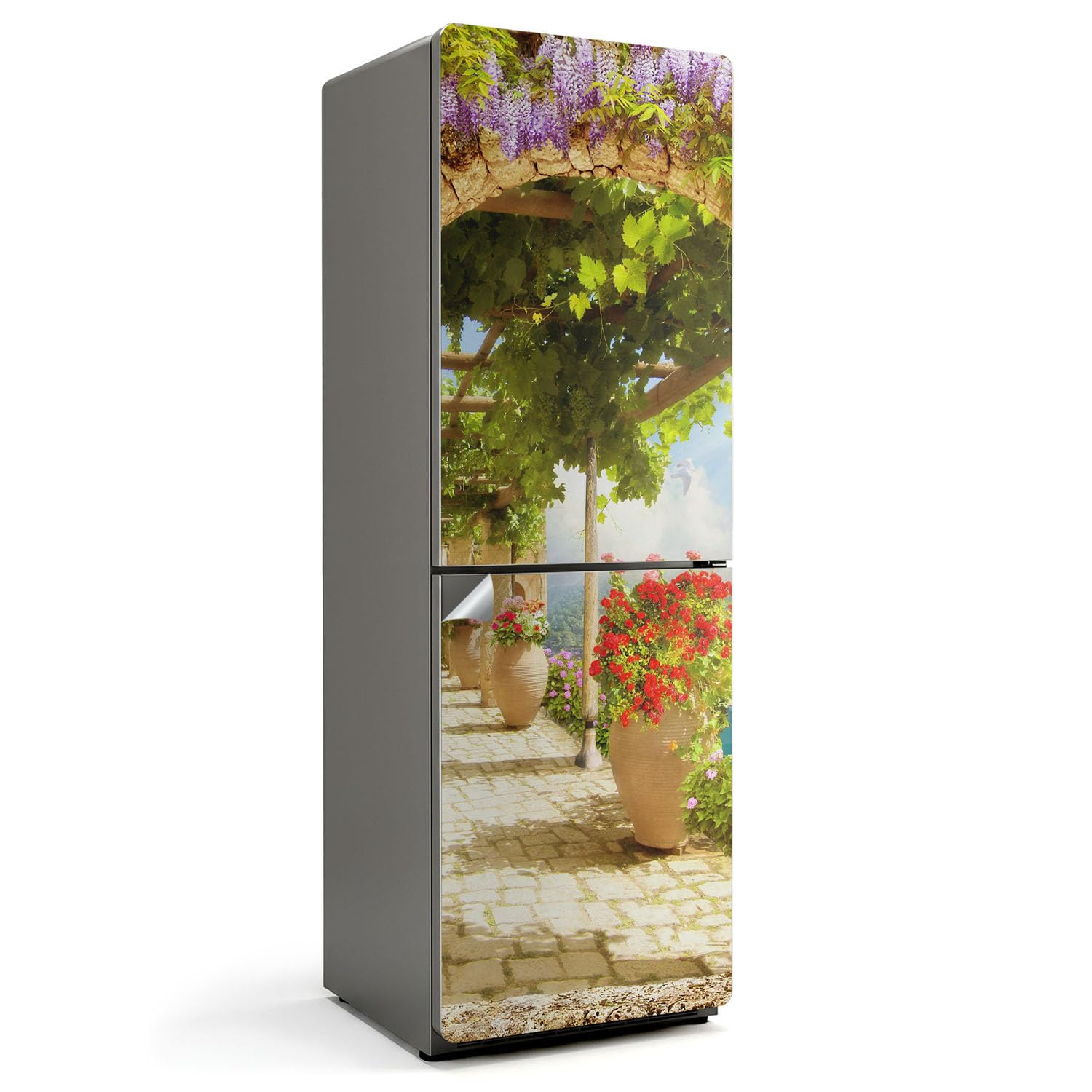 Autocollant porte réfrigérateur 60x180 sticker cuisine adhésif
