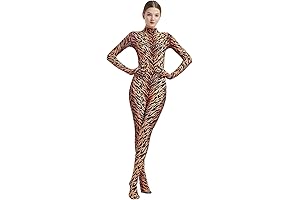 Tiger Jumpsuit Halloween Costume All-in-One Spandex Zentai Unitard