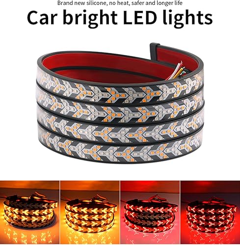 Miniatura 2 de Tira de luz LED trasera para camioneta, barra de luz dinámica para puerta trasera de camión, barra de tira Drl flexible de 60 pulgadas con freno