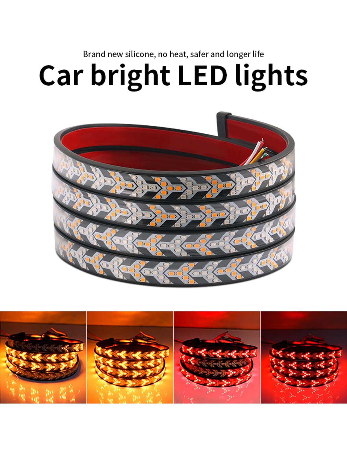 TOPKU LED Pickup Truck Tail Light Strip,Truck Tailgate Dynamic Light Bar, 60