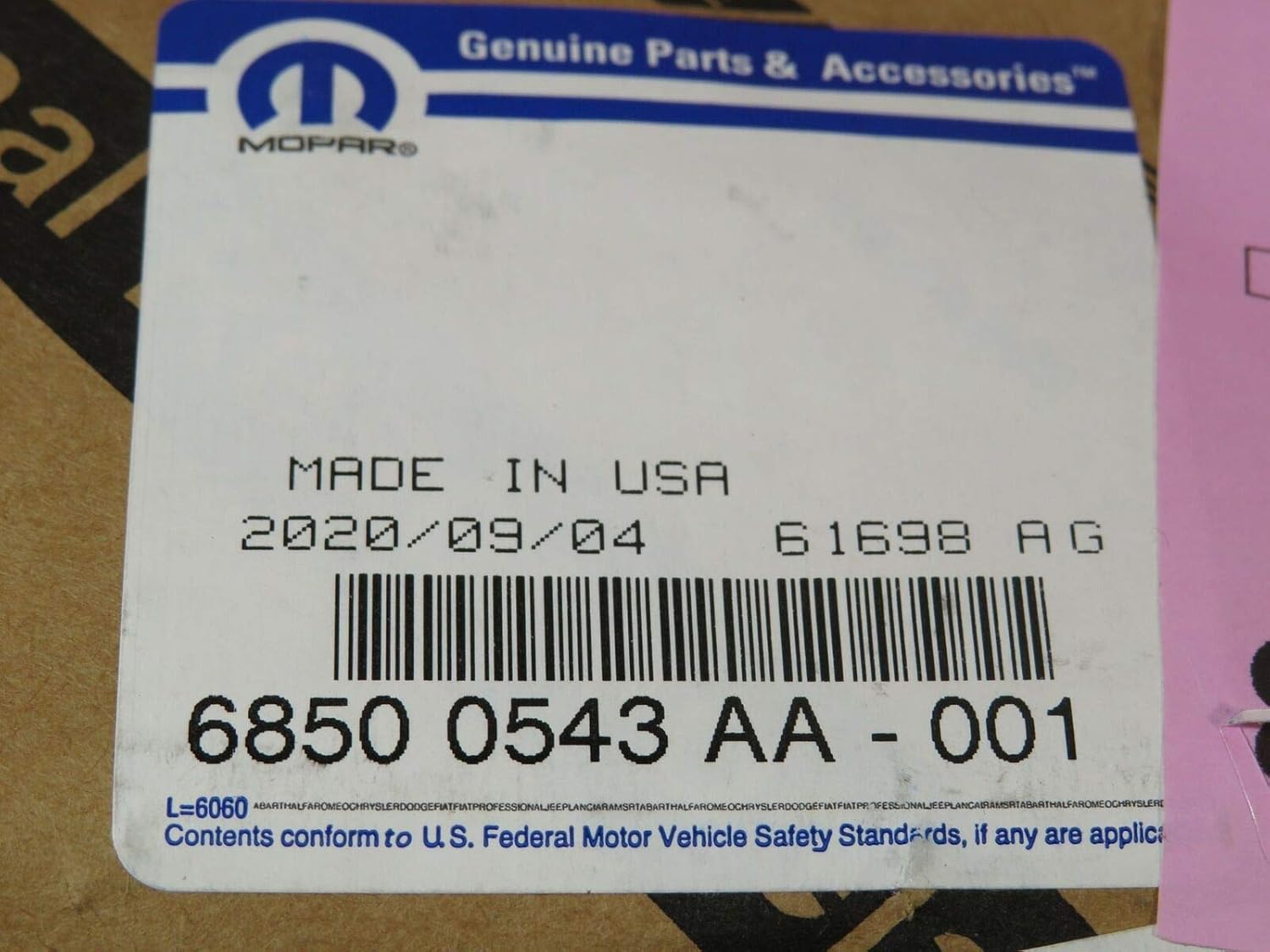 Parrilla Frontal Cromo Y Negro Para Dodge Daytona - OEM MOPAR, Número 68304038AA