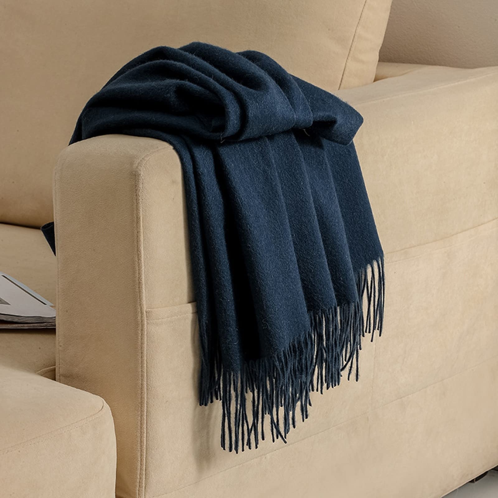 Sciarpa Uomo Invernale Cashmere, Sciarpa Invernale Morbida Rosso Nappina Tinta Unita Sciarpa Calda Alla Moda