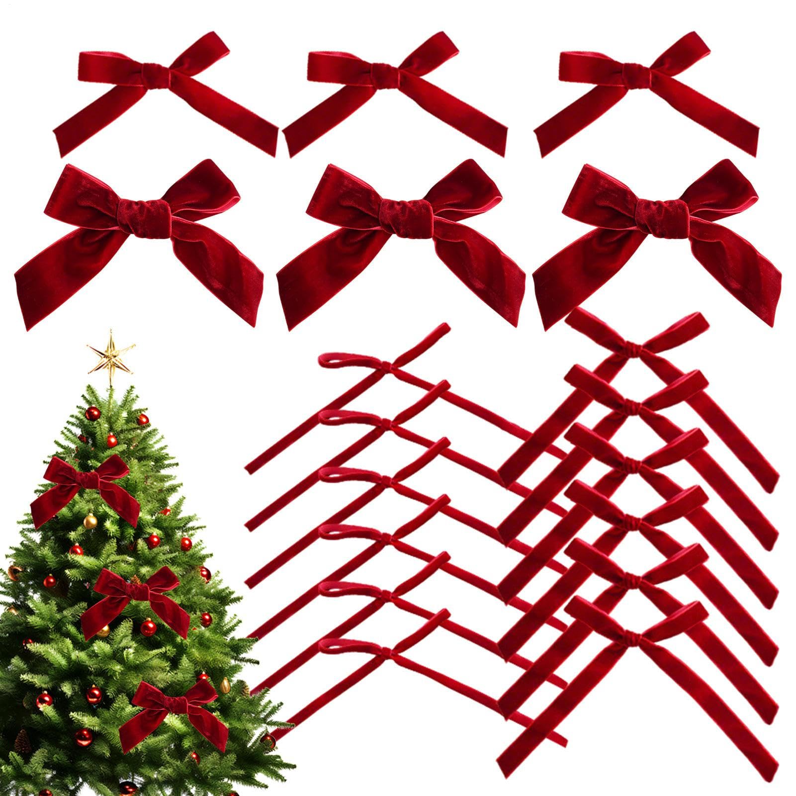 Lazos de Terciopelo de Navidad Alta Calidad Decoración Interior Rústica