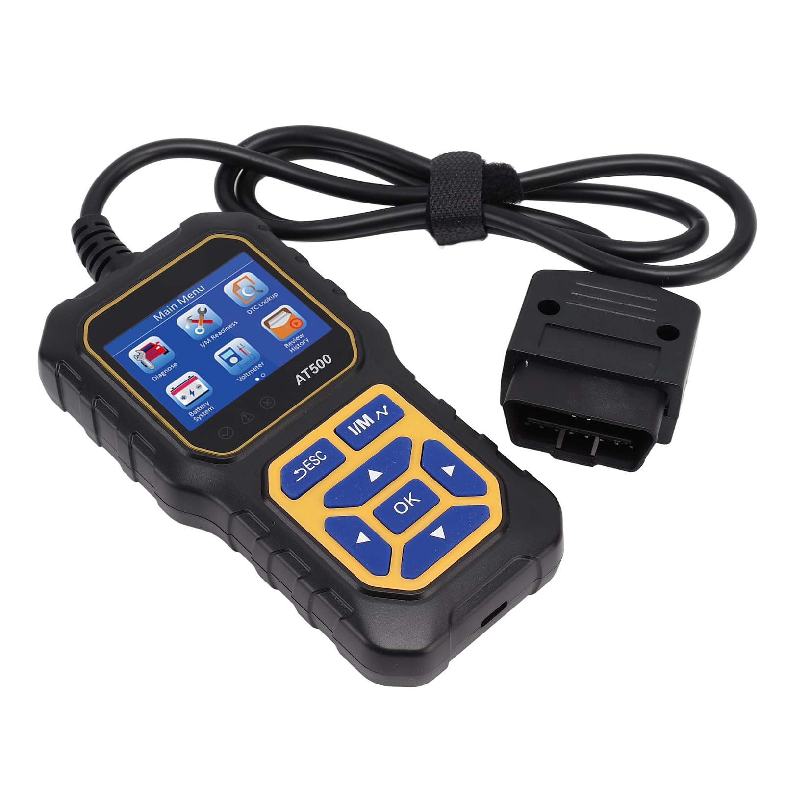 OBD-Scanner-Codeleser, Kfz-Diagnose-Scan-Tool, Motorleuchte mit QR-Barcode-Scanner prüfen, kompaktes ABS-Design für Pkw, LKW, SUV