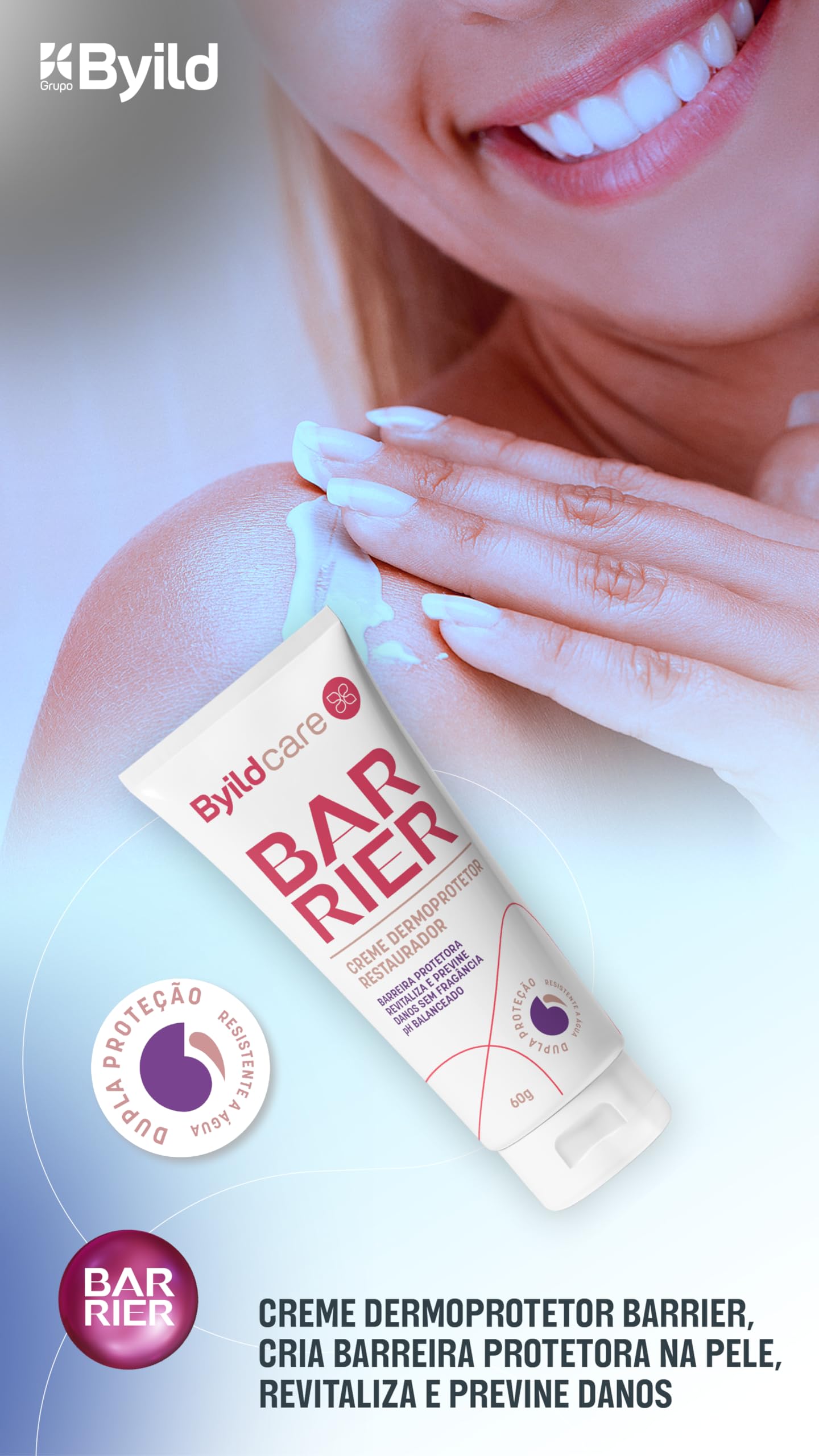 Barrier Creme Dermoprotetor Restaurador, Byildcare, 60g, Barreira