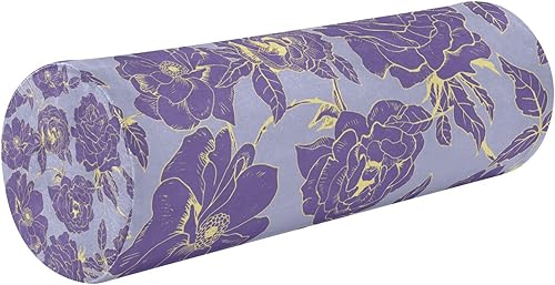 Miniatura 8 de Seashells - Almohada redonda cilíndrica para aliviar el dolor de cuello, suave y transpirable, almohada de espuma viscoelástica de viaje con funda