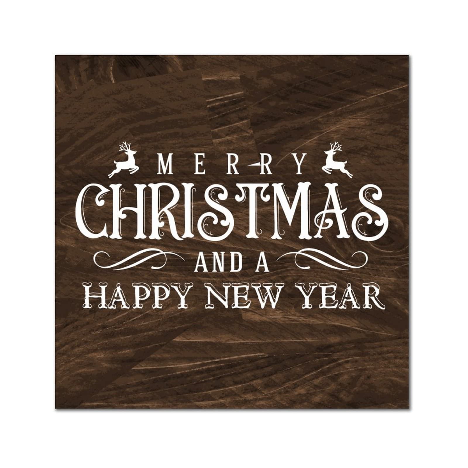 Plaque bois Merry Christmas de 30cm, le cadeau idéal pour décorer une maison à Noël
