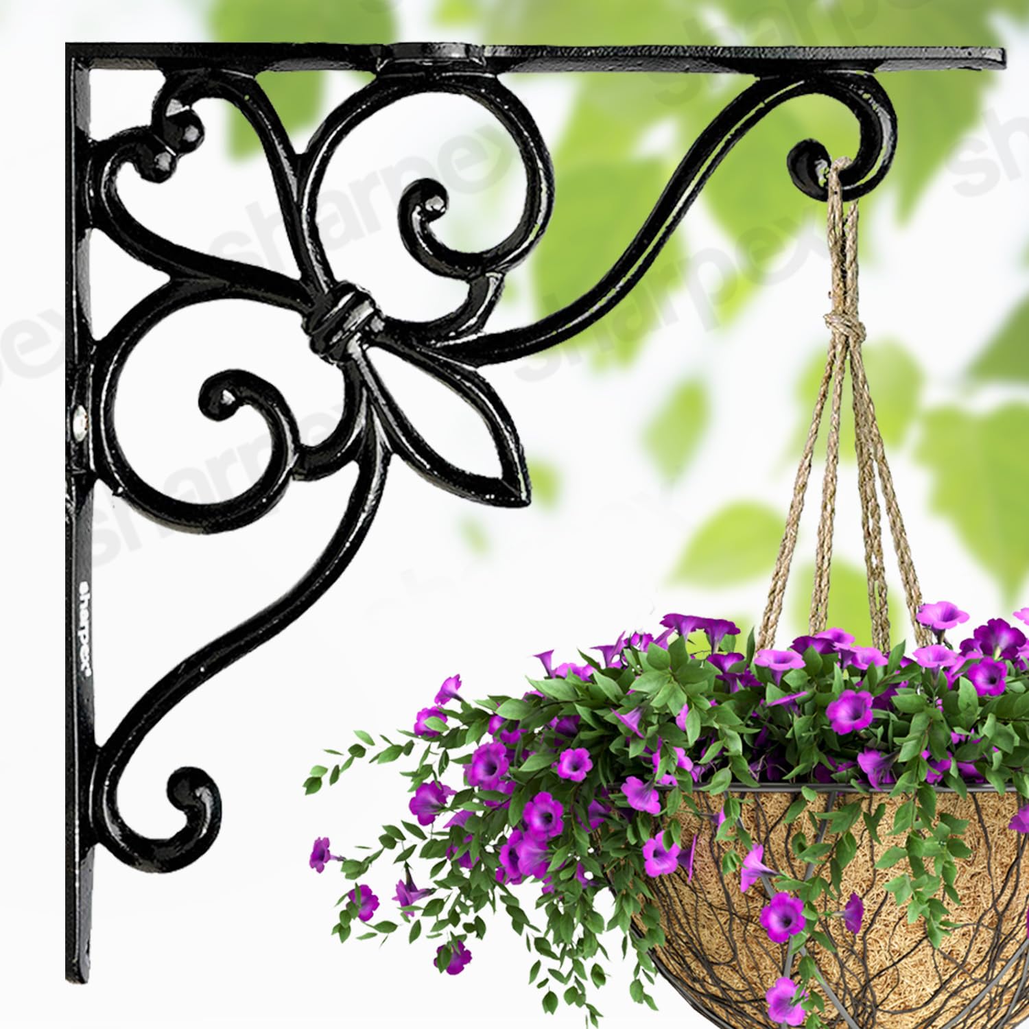 Sharpex Wall Mounted Metal Bracket | Decorative Wall Hook Plant Hanger for Hanging Pots, Bird Feeders, Flower Baskets, Planters, Lanterns, Lamps, and Wind Chimes for Indoor/Outdoor Use (Black, 1 Pc) (B07NC5BJ7P) Amazon Price History, Amazon Price Tracker