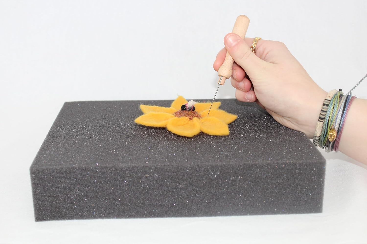 Dense Foam Needle Felting Pad - 8" X 10" X 2" (1)