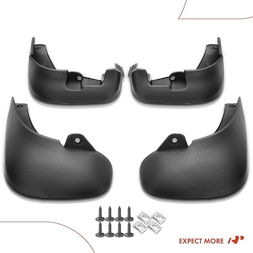 Miniatura 8 de A-Premium 4 unidades de guardabarros compatibles con Hyundai Santa Fe 2009 2010 2011 2012 2013, delantero y trasero