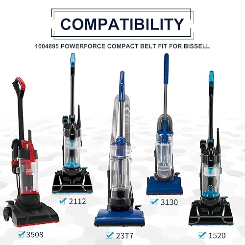 Miniatura 2 de KEEPOW 1604895 Correas de repuesto para aspiradora compatibles con Bissell 3508, 2112, 21129, 2690, 1520, 23T7, 23T7V, 3130, para aspiradoras Easy