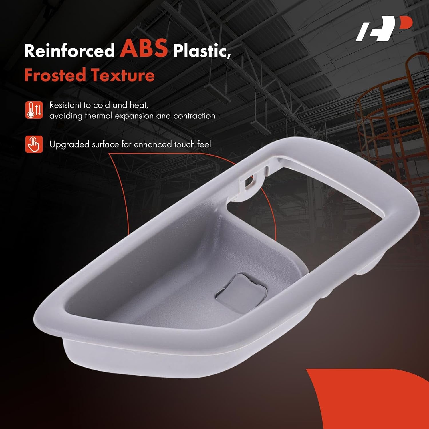A-Premium Front or Rear Right Passenger Side Interior Door Handle Compatible with Toyota Tundra 2004-2006 Crew Cab, Sequoia 2001-2007, Gray, Replace# 69277-AC010-B1