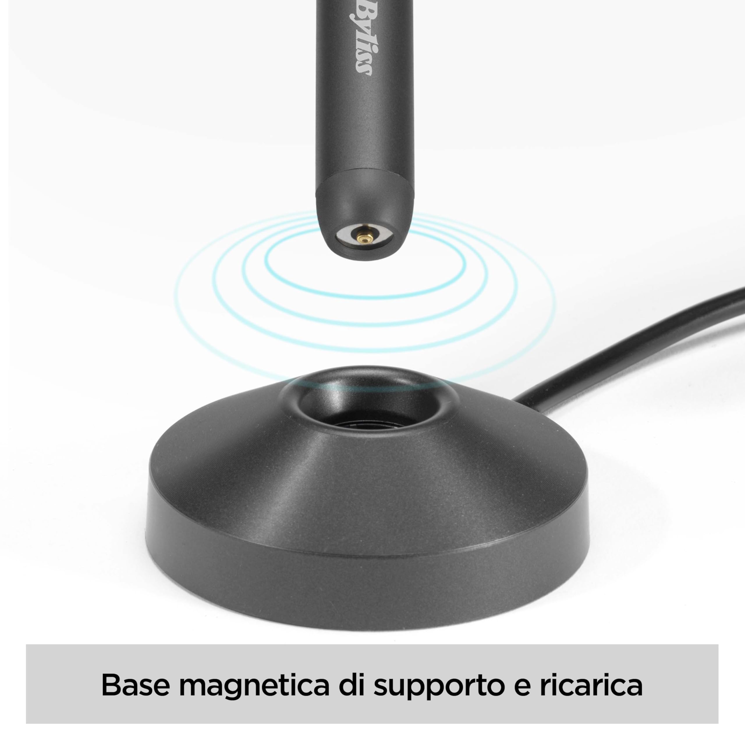 BaByliss X-Blade, Rasoio regolabarba, lame di precisione ultra-affilate, testina flessibile a 50°, 4 guide 1-5 mm, Batteria agli ioni di litio, 100& Waterproof, OT996E