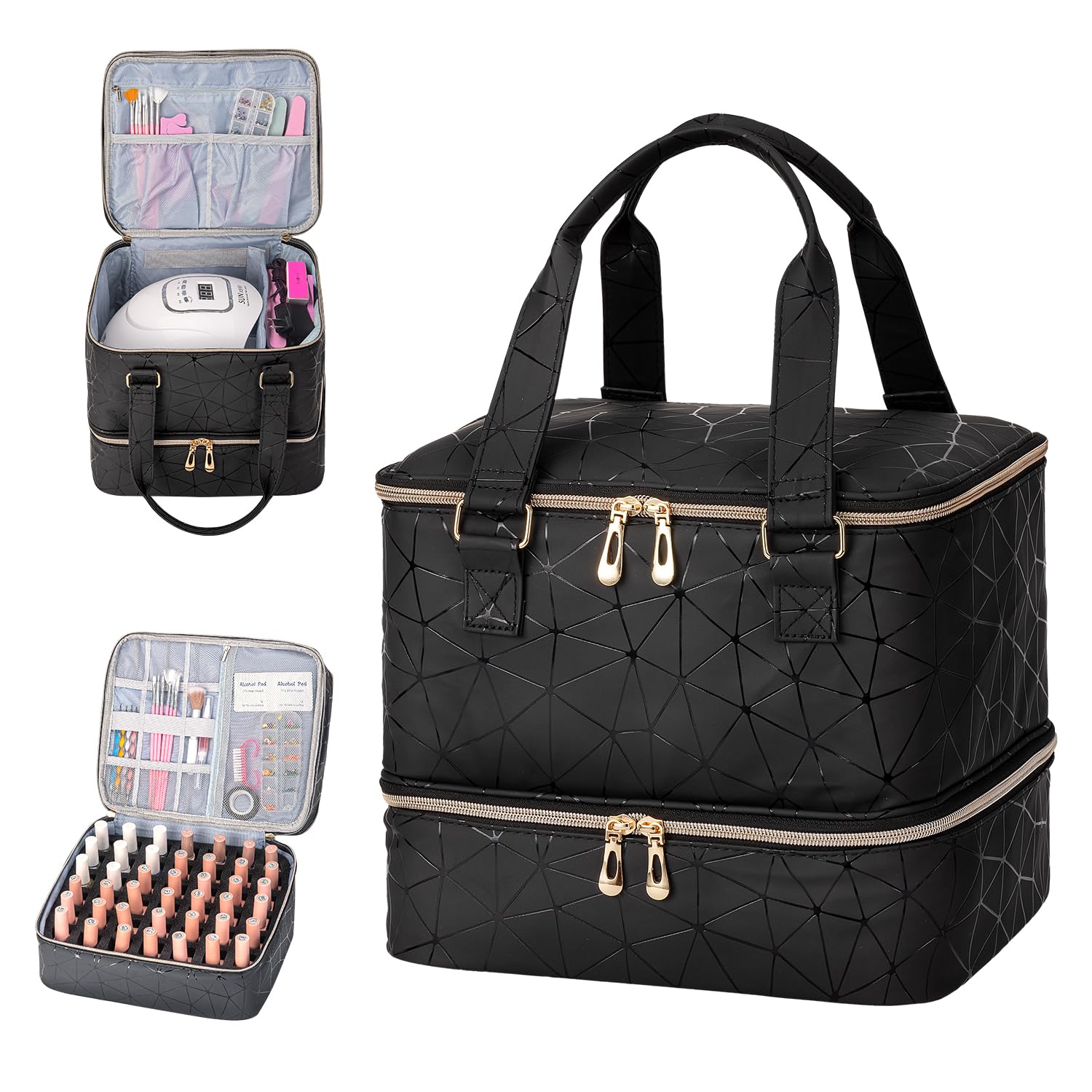 KGMCAREDouble-Layers Nail Polish Organizers and Storage (geometry)