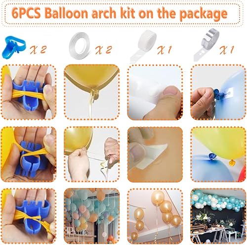 Miniatura 3 de Bomba eléctrica de globo de 600 W, soplador de globos rápido con 6 kits de arco de globos, boquilla doble y 2 modos, bomba de aire portátil para