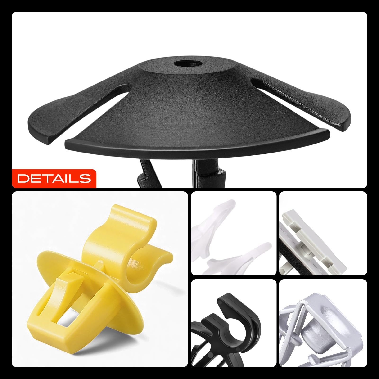 A-Premium 120PCS (12-Type) Car Retainer Clips Kit Compatible with Jeep Compass 2018-2024 Bumper Fender Shield Hood Prop Radiator Auto Push Pin Plastic Rivet Fastener Replacement Set w/Removal Tool