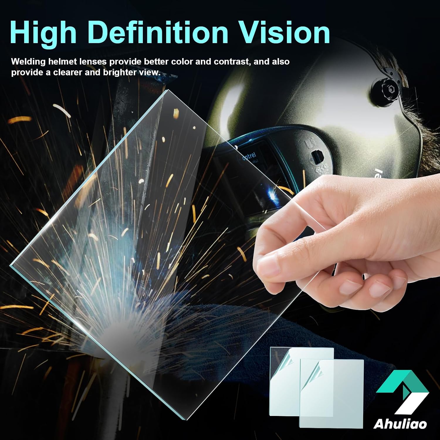 3350 Welding Helmet Lens for Lincoln Electric Viking 4.5” X 5.25” Welding Hood Cover Clear Lenses - for 2450 750S 850S KP2898-1 Outside (20 PCS)