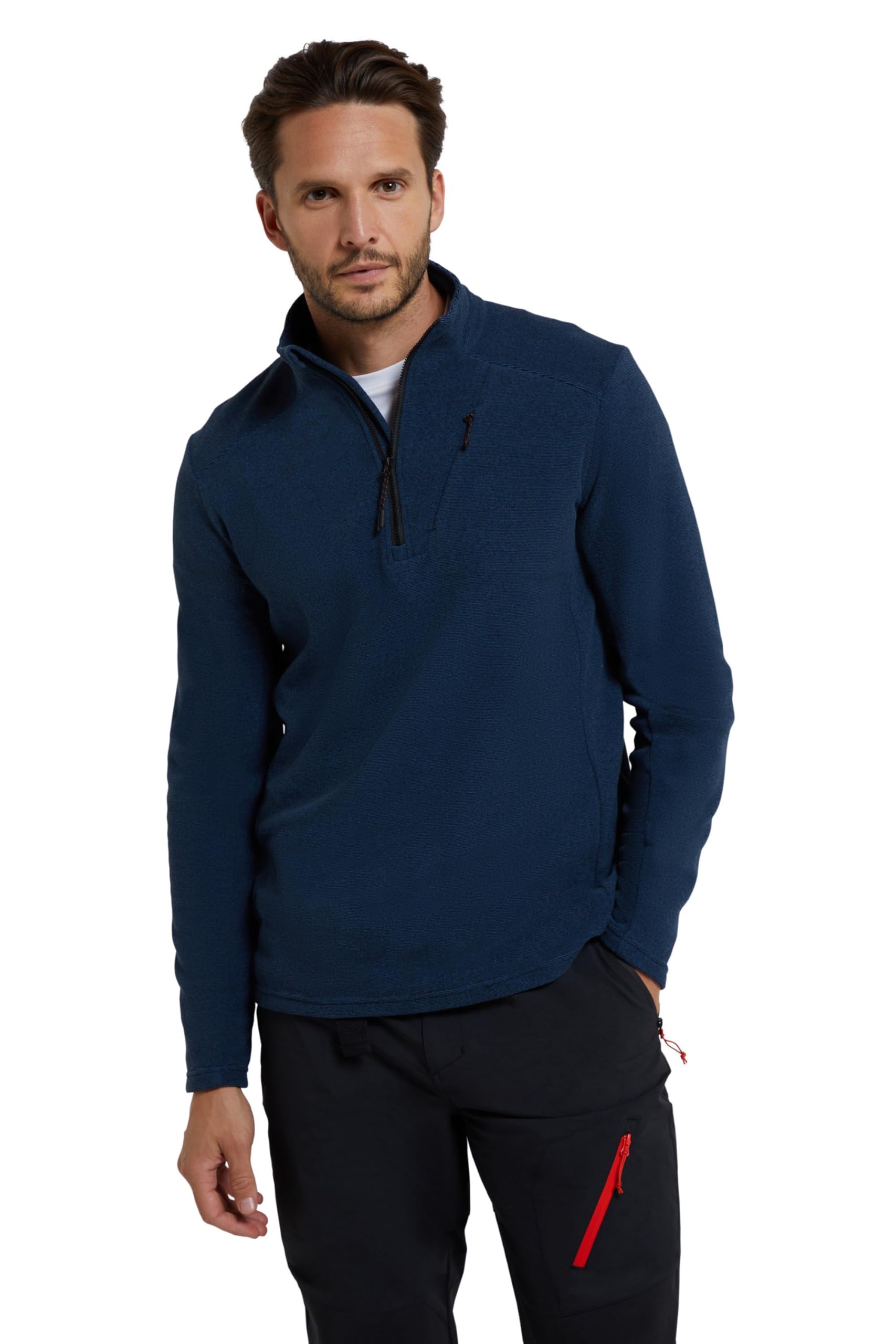 Ridge Mens Half-Zip Fleece - Blue