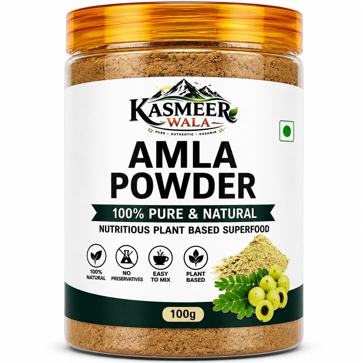 Kasmeer Wala Amla Fruit Powder Vitamin C Rich Superfood 100g | 100% Natural, Fine Ground, No Added Preservatives, Vegan-image-32