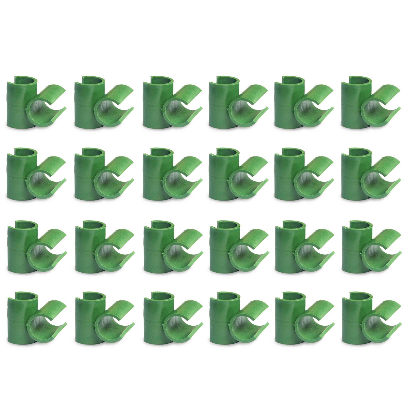 Betos Garden Trellis Plant Connector, Adjustable Plant Trellis Connector Clip Cross-Buckle Fixing Connector Plastic Green Cross Clip for Tomato Cage 16MM Plant Stakes,plant cages Accessories