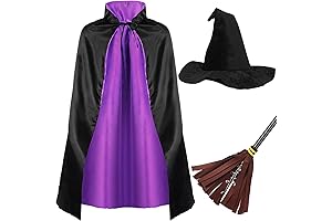 Toddler Witch Hat and Broom Halloween Costume for Kids