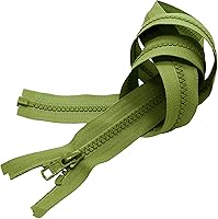 Vista 2 de Cremallera Vislon de 20 pulgadas, separación de plástico moldeado #5 de YKK - Peso medio por cada uno (color seleccionado) (amarillo neón Lite - 803)