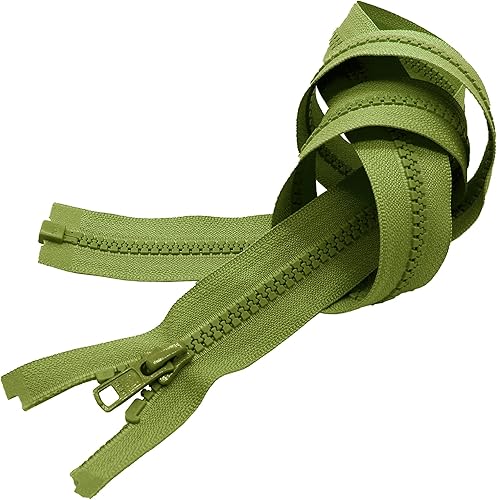 Miniatura 2 de Cremallera Vislon de 20 pulgadas, separación de plástico moldeado #5 de YKK - Peso medio por cada uno (color seleccionado) (amarillo neón Lite - 803)