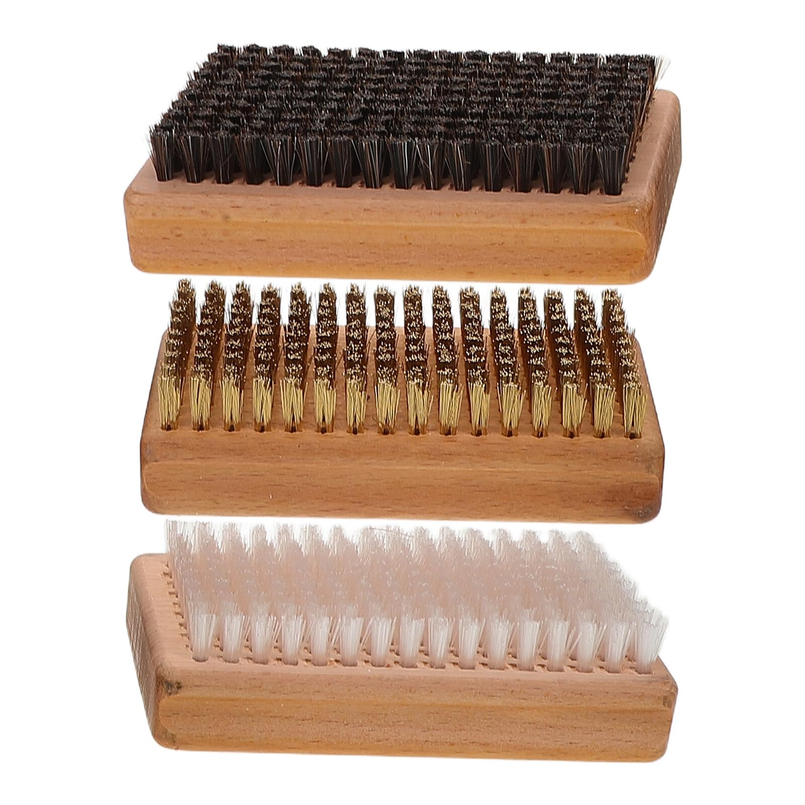 VICASKY Brosse de Ski Manuelle 3 Pièces en Fil de Cuivre, Nylon et Poils de CRIN de Cheval – Kit Entretien Snowboard et Skis, Nettoyage et Polissage pour Sports d'hiver, Accessoire