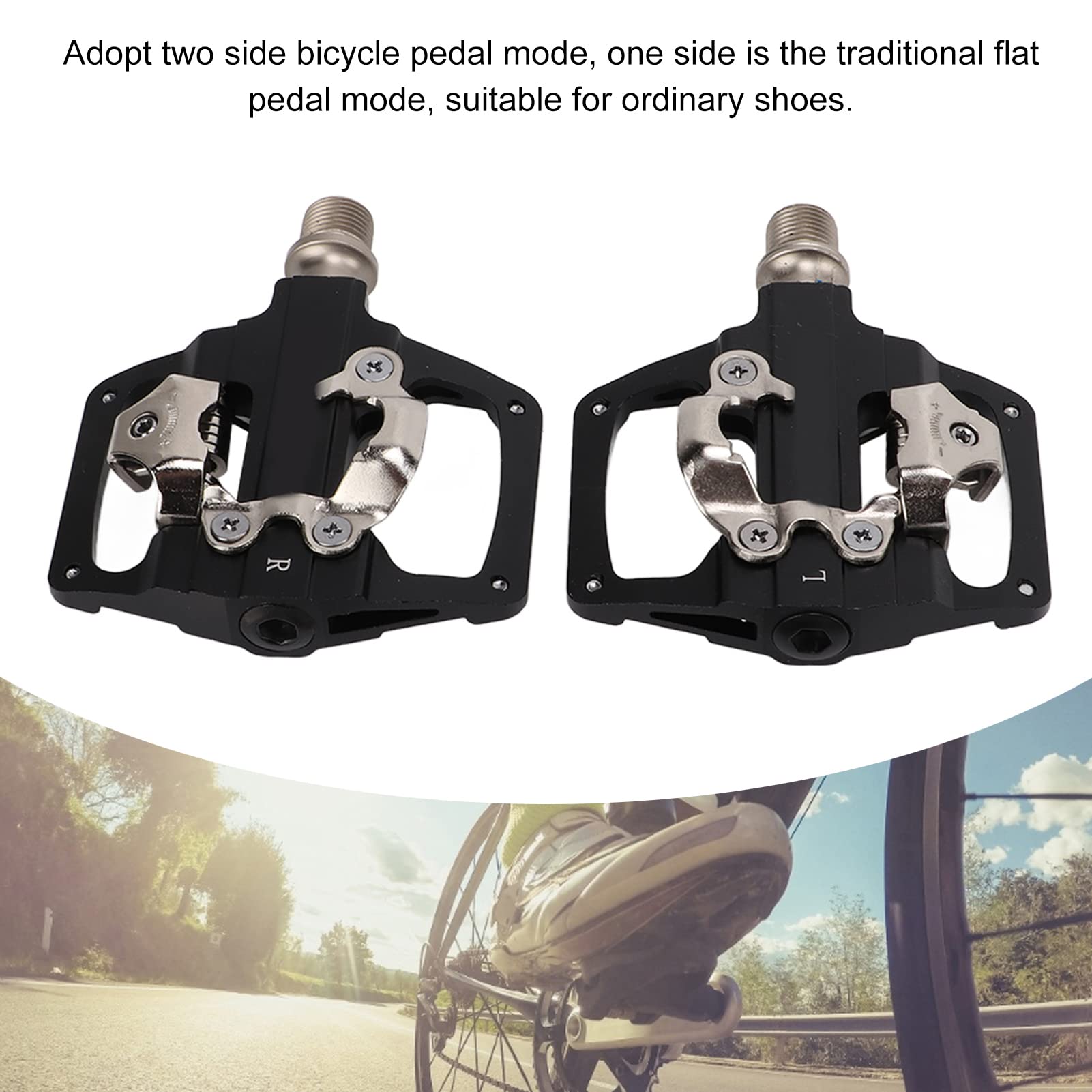 Ultralekkie uszczelnione łożyska Pedały rowerowe Samoblokujący Dwustronny płaski pedał do rowerów górskich BMX Rower składany Rower miejski Stop aluminium Stal