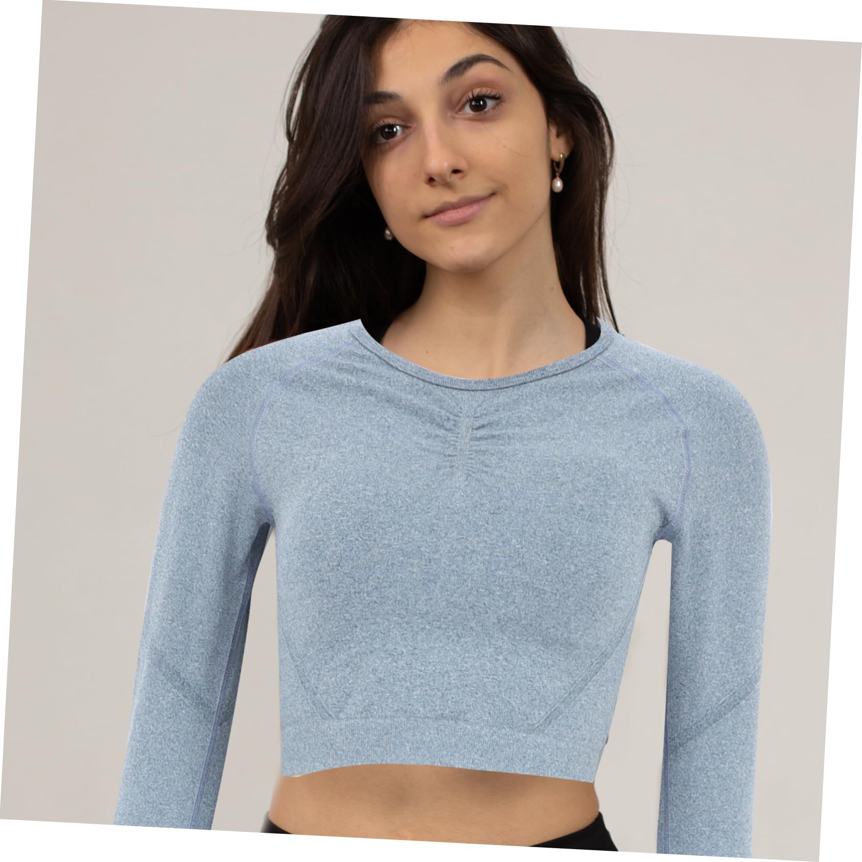 VALICLUD Conjunto de Yoga sin Costuras Azul Talla L de Chinlon