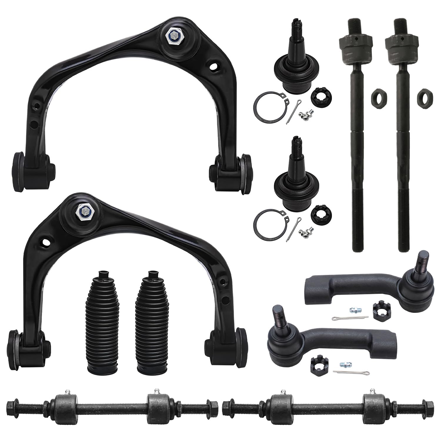 Detroit Axle - 12pc 4WD Front End Suspension Kit for 2015-2020 Ford F-150