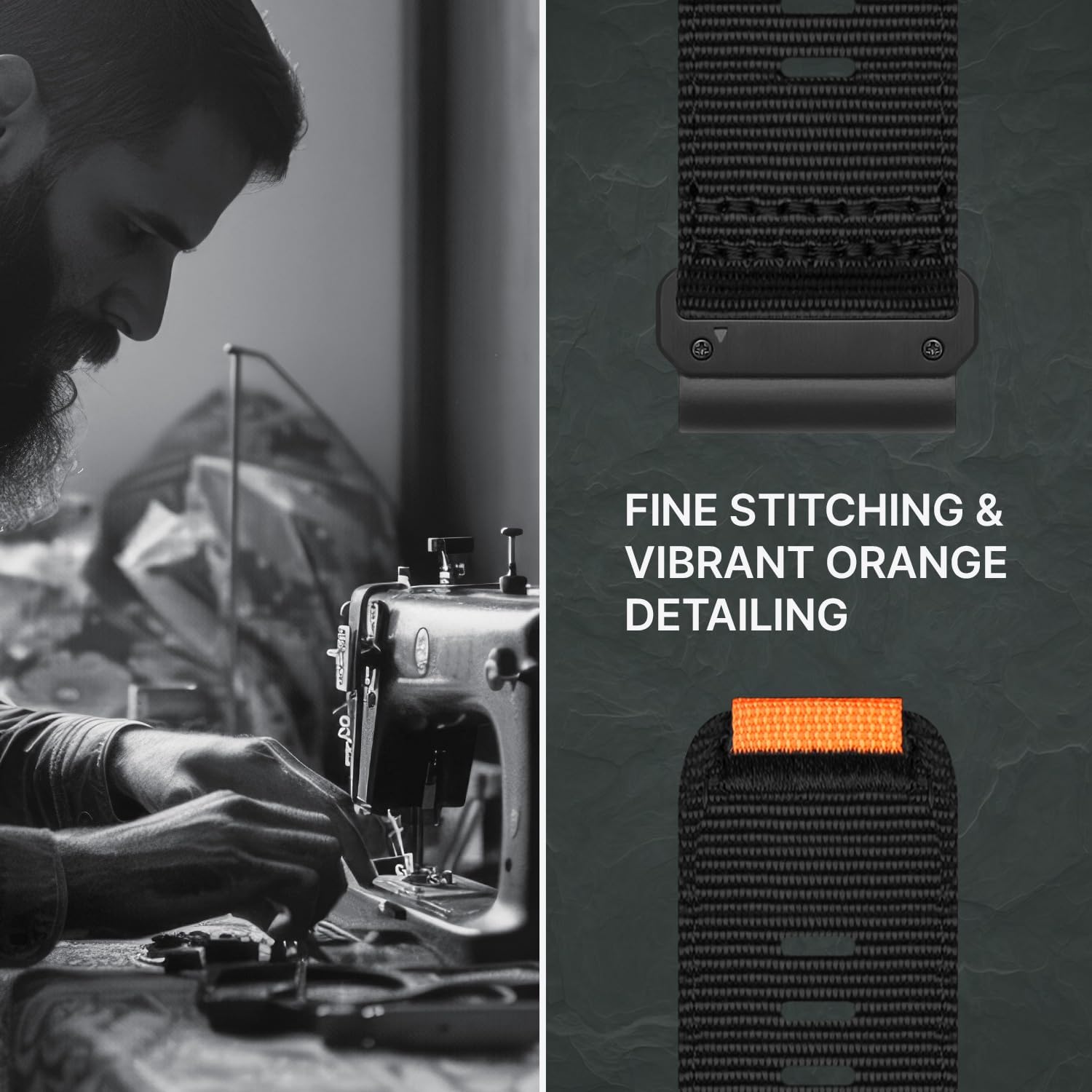 Bandletic Compatible with Garmin Fenix 5X Watch Band - Tactical Military Nylon Strap Quick Fit 26mm Band for Fenix 8 51mm/7X/7X Pro/6X/6X Pro/5X Plus/3/3 HR/Instinct 3 50mm/2X/Tactix/Enduro/Descent - Image 6