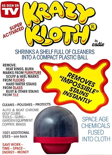 Krazy Kloth como se ve en la televisión, paño de limpieza para todo el hogar infundido con fórmula súper activada para limpiar, pulir, proteger y