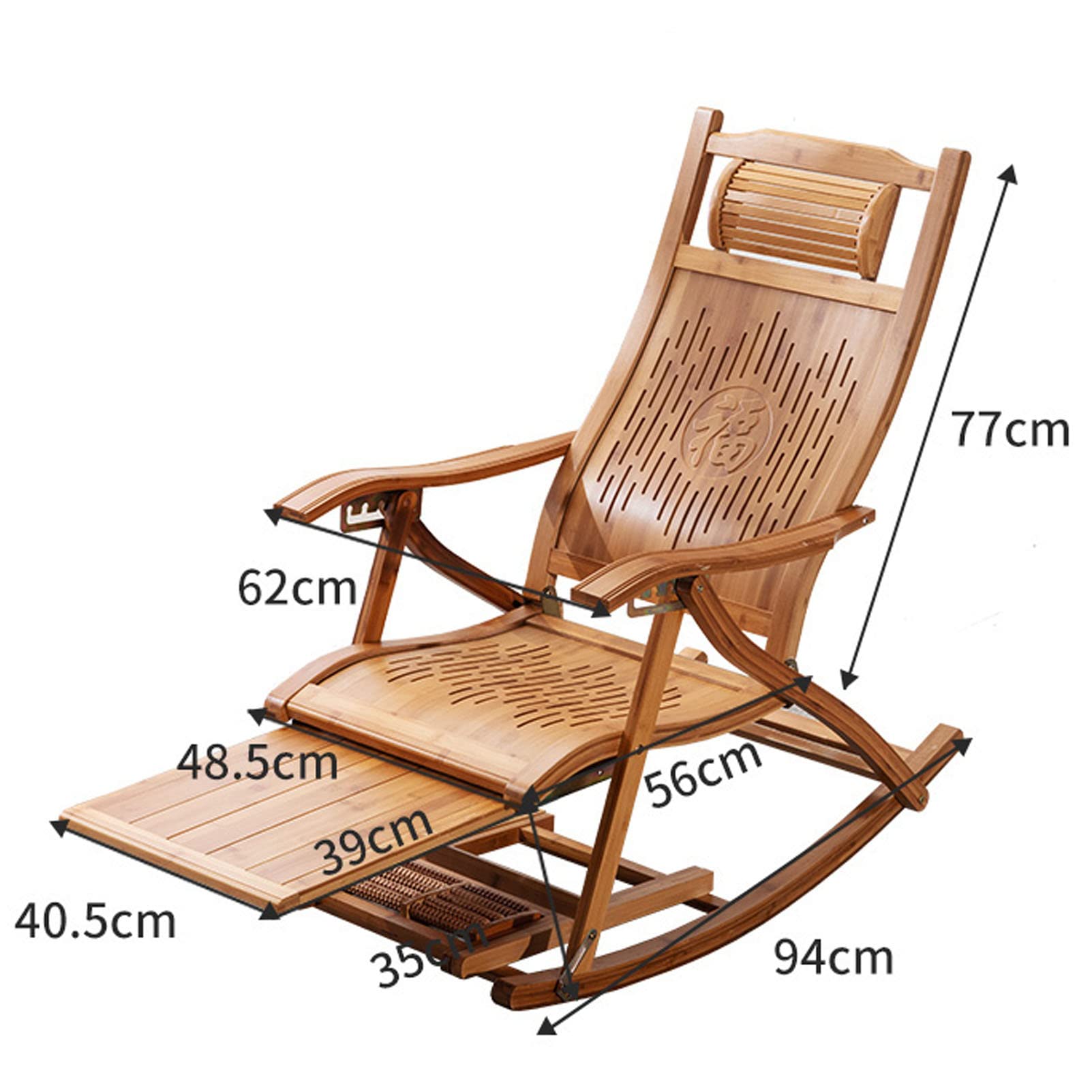 Sedia a dondolo Zero Gravity, sedia a dondolo per esterni in legno con imbottitura - Patio, veranda anteriore, mobili da giardino e prato - Comoda seduta - 440 libbre.Poltrona lounge con capacità di