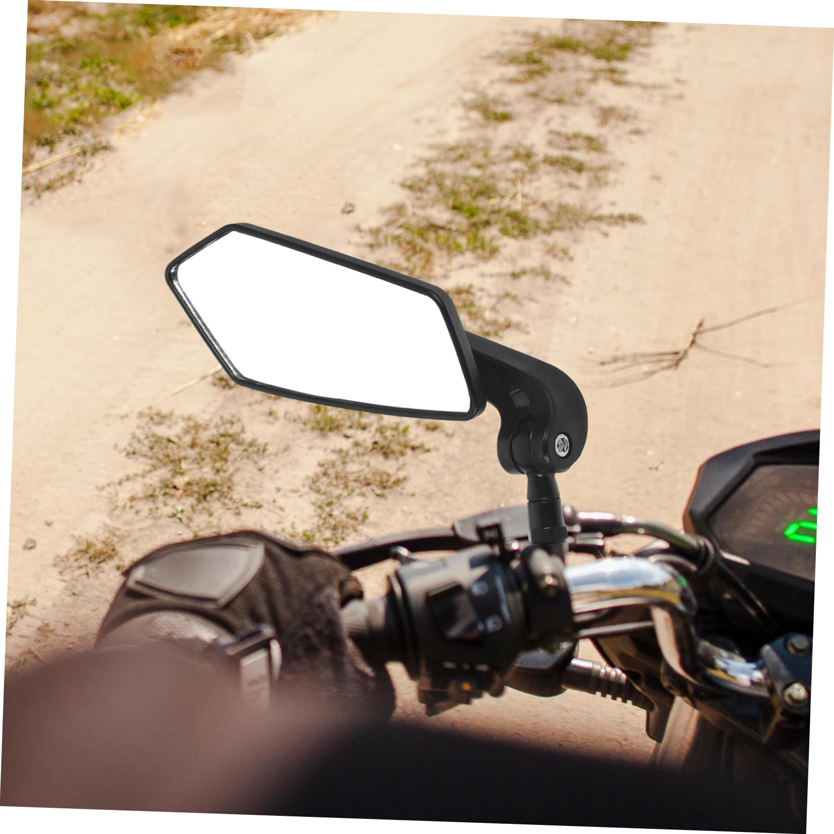 Hemobllo 2 Pezzi Specchietto Retrovisore Bici per Bici Elettrica e Bicicletta, Altezza Regolabile, Plastica Nera, Ampia Visione Posteriore