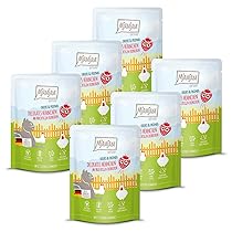 MjAMjAM – Cibo umido premium per gatti – Quetschie – Chicks & Friends pollo delicato con fragole fruttate, confezione da 6 (6 x 300g), senza cereali