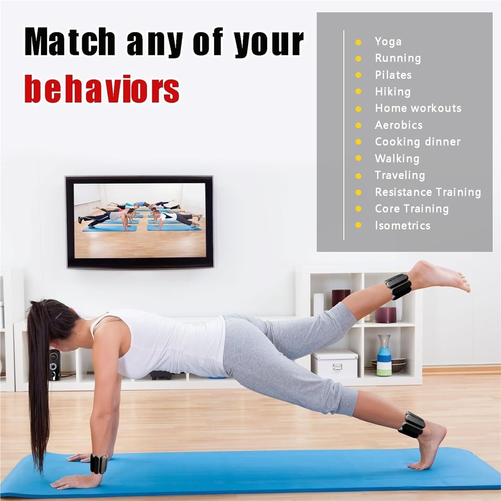 Cavigliere Pesi Fasce elastiche in silicone for allenamento fitness e forza (set da 2)