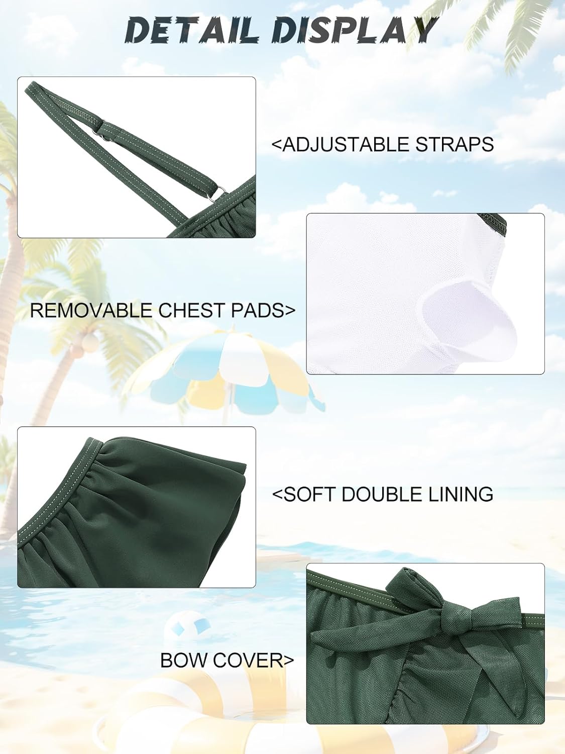 Conjunto de biquíni infantil para meninas, 3 peças, estampa tropical, textura floral, combinação de cores e saia em promoção! Veja a oferta e mais achadinhos de Moda praia infantil 6 Hoje é o melhor dia para comprar Conjunto de biquíni infantil para meninas, 3 peças, estampa tropical, textura floral, combinação de cores e saia com aquele preço maroto! Promoção! Aproveite a oferta! 6