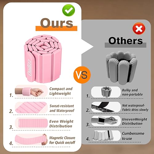 Miniatura 6 de Pesas de muñeca, pesas de tobillo para mujeres y hombres, pesas magnéticas ajustables de silicona, intensidad de entrenamiento para gimnasio en