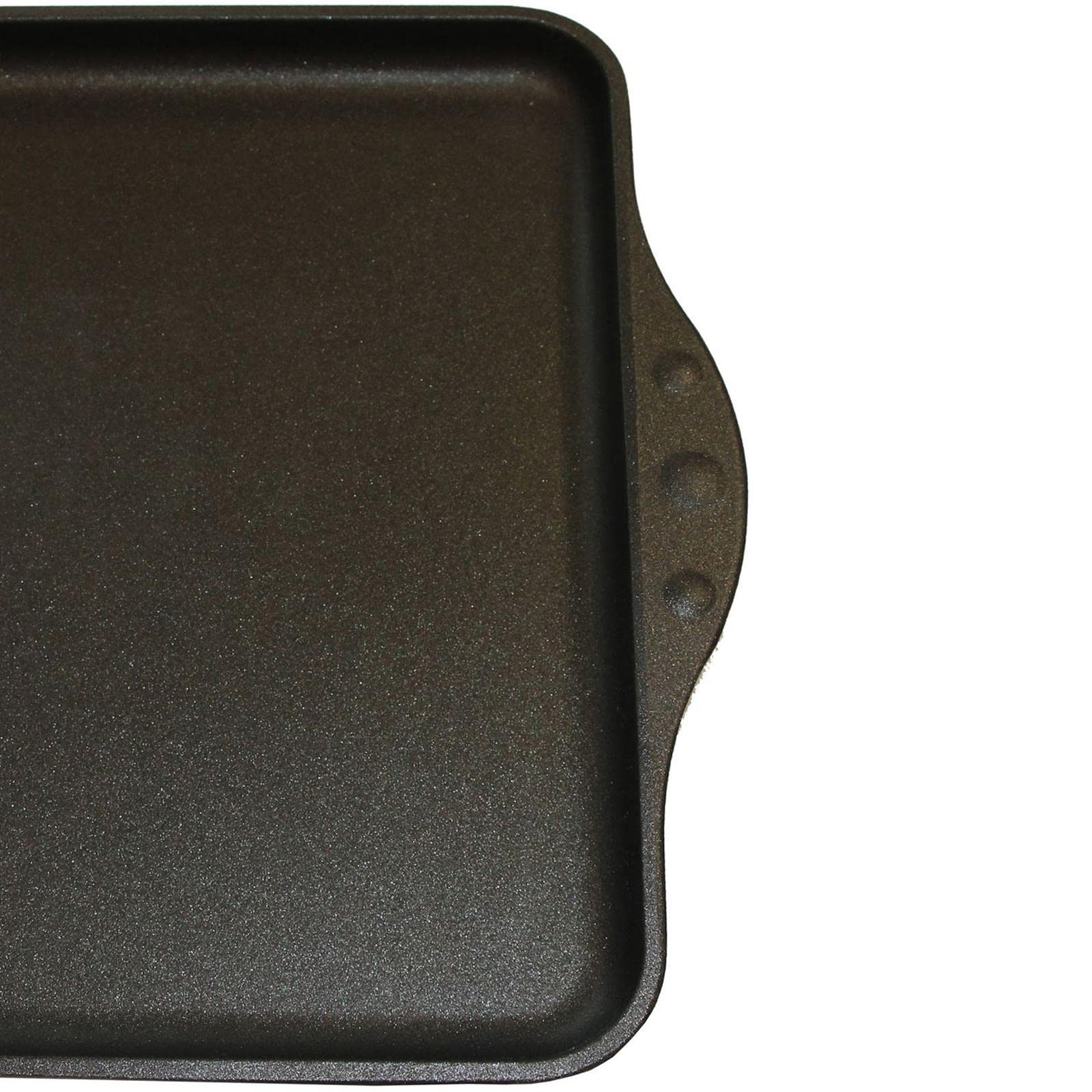 Eurolux Aluguss Teppanyaki Grillplatte 43 x 28 cm - Guss-Bratplatte für alle Herdarten inkl. Induktion & Grill - Antihaftversiegelung - glatt/gerippte beschichtete Oberfläche - Made in Germany