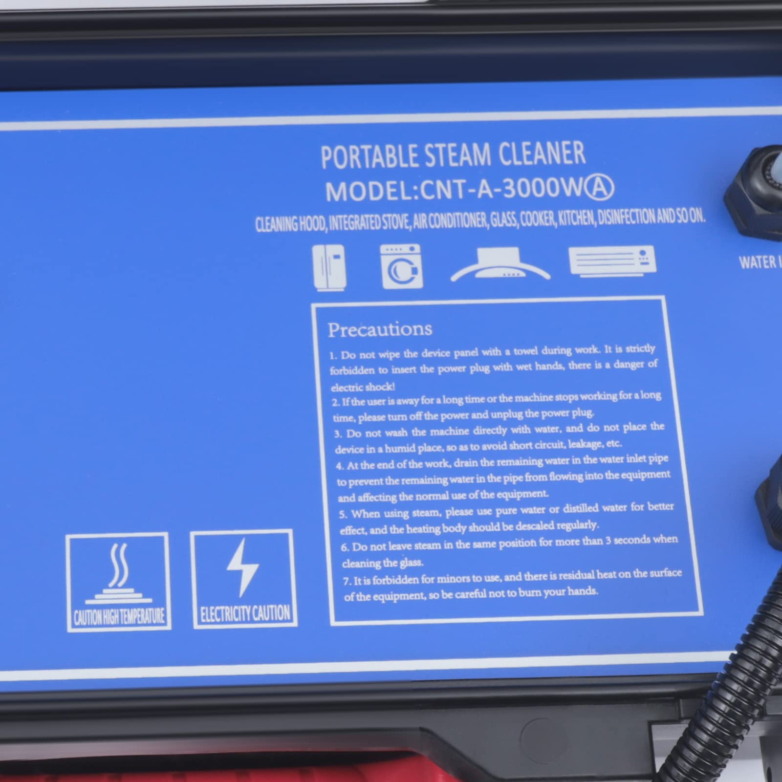 Hochtemperatur Dampfreiniger 3000W 220V Tragbar Hochdruck Steam Cleaner 3-in-1 Reinigungsmaschine mit 3 Modi Dampf, kaltes oder heißes Wasser für Küche Badezimmer Autos Auto Hochdruck