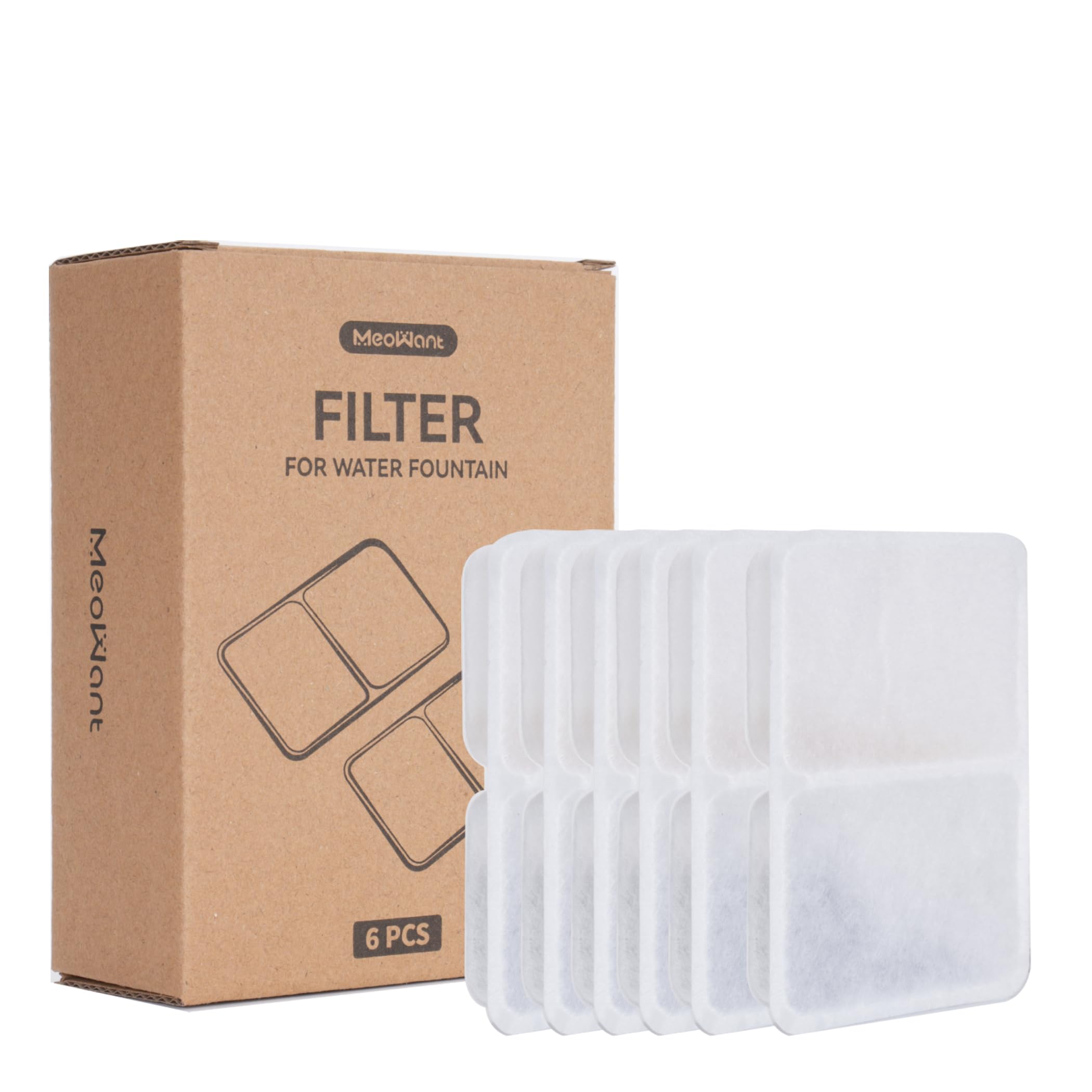 MeoWant Dog Fountain MW-DF01 Accessories, Filter Replacement, 6pcs