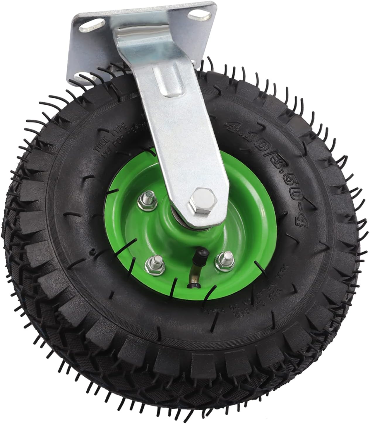 10 Inch Pneumatic Casters Set of 4 (Includes 2 Swivel & 2 Rigid), Heavy Duty Casters Air Tires Rubber Wheel with Tread Pattern for Hand Truck, Freight Equipment, 661lbs Capacity